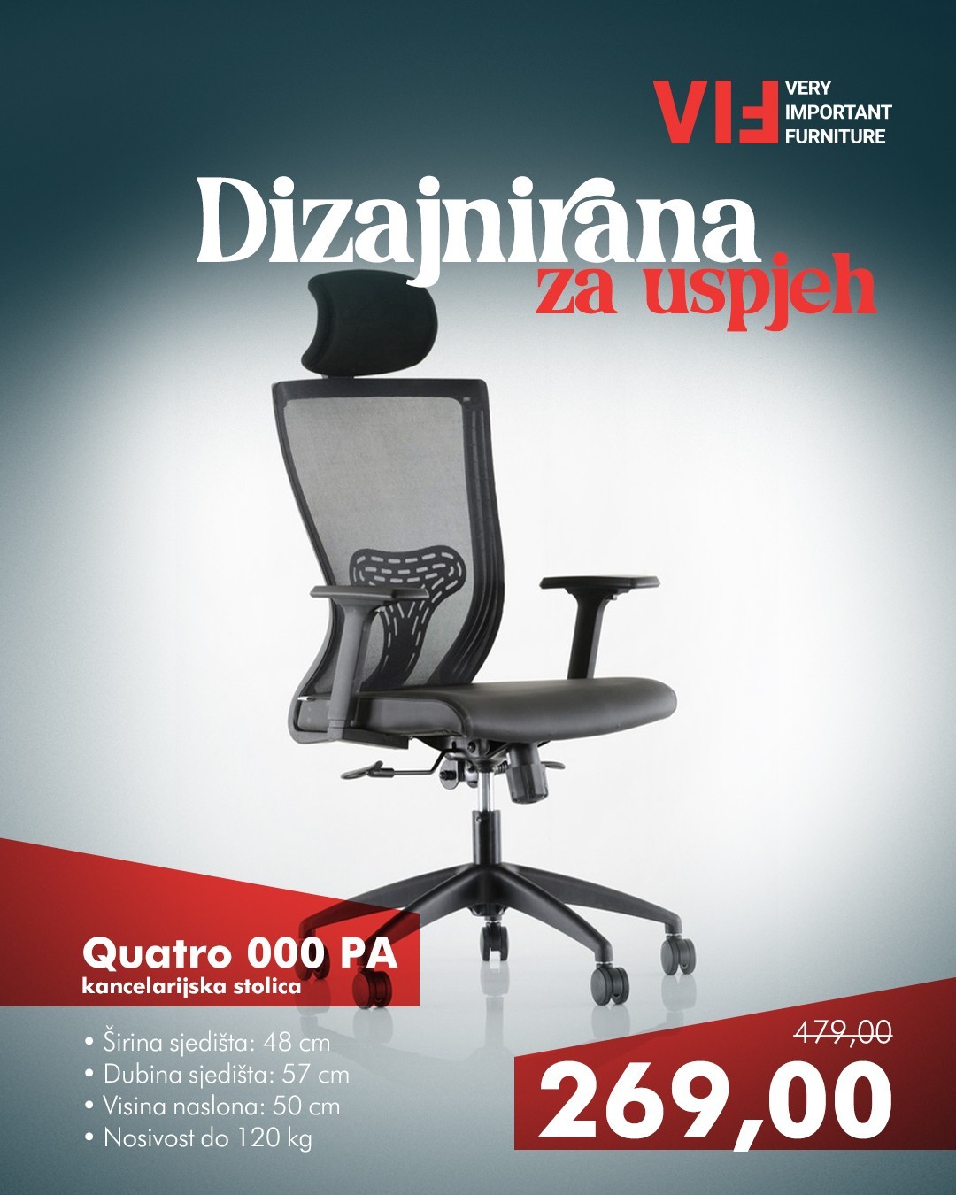 Quatro 000 PA kancelarijska stolica
